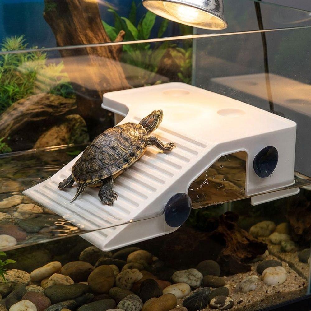 Non-Slip Basking Platform Suction Cup Turtle Climbing Slope Reptile Ramp Pet Habitat