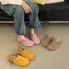 Retro Mori Hollow Breathable Bag Head Half Slippers Female Summer Wear a Pedal Thick Sole Ugly Cute Leather Birkenstocks