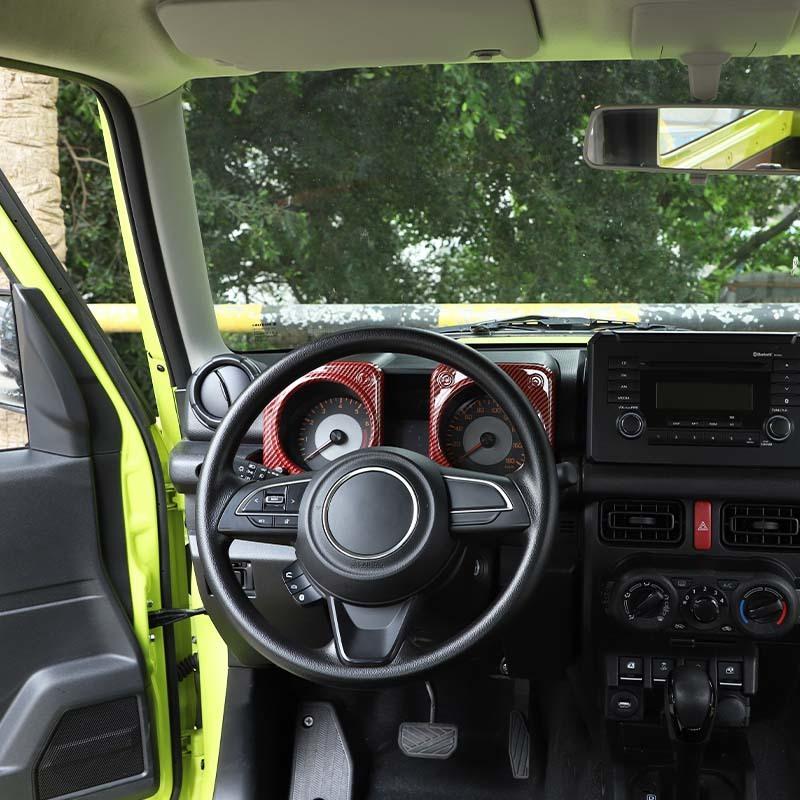  Декоративные наклейки на приборную панель автомобиля из АБС-пластика для Suzuki Jimny 2019, аксессуары для интерьера с принтом из углеродного волокна