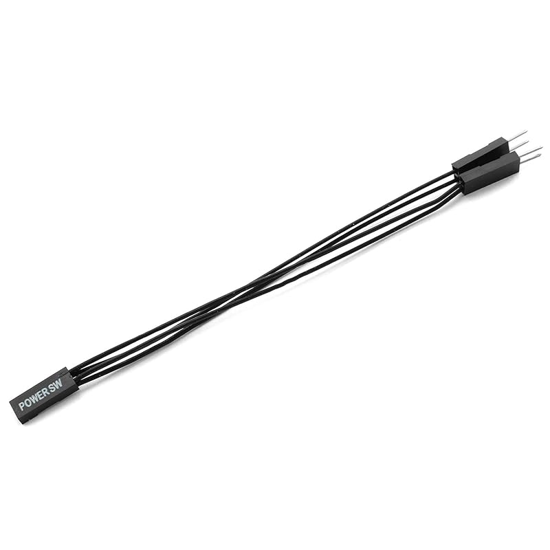 DGZZI 2-контактный одинарный женский на двойной мужской черный джампер для материнской платы ПК 4 шт. светодиодный переключатель питания сброс жесткого диска