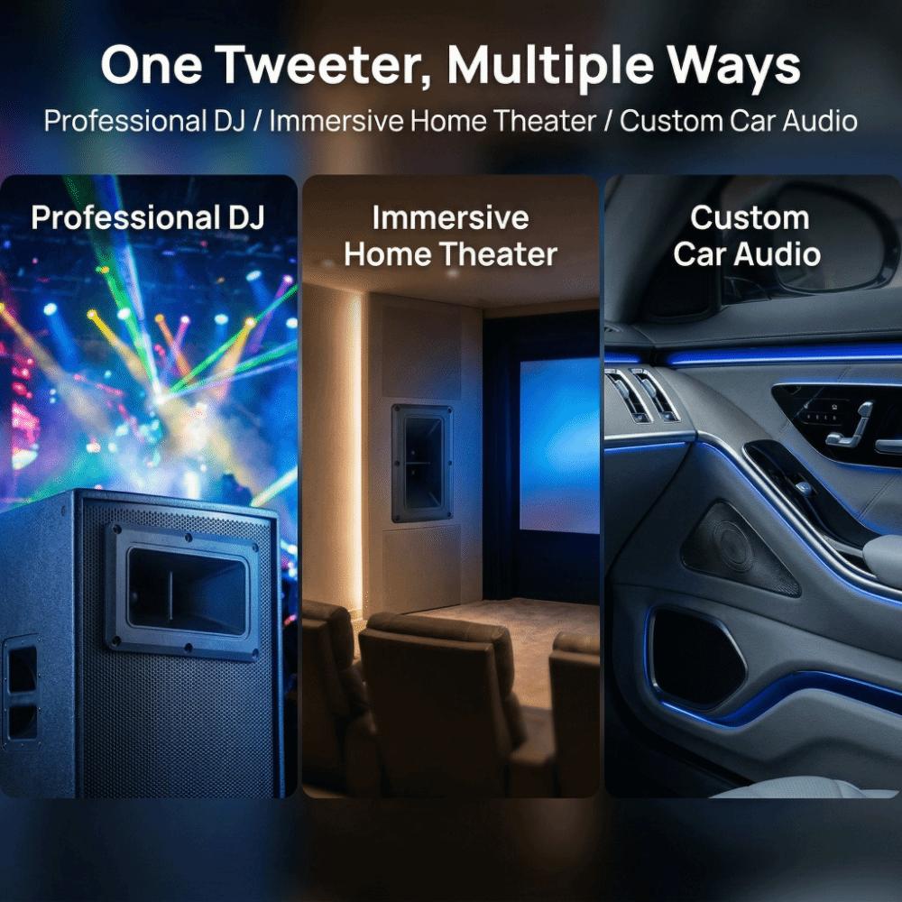 2 шт. 75-150 Вт Рупорный Твитер Двойной Привод Широкоугольный Рупор Пьезоэлектрический Динамик Система Звукоусиления