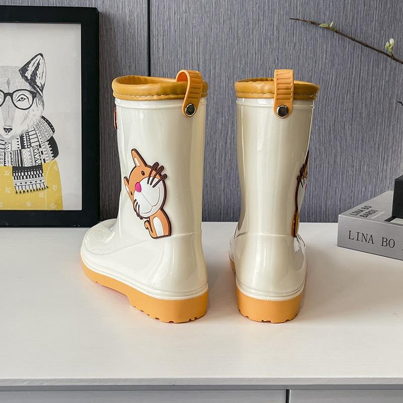 Toddler Kids Rain Boots Waterproof Rubber Rain Shoes