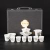 High-end vegetarian-fired ice jade porcelain Kung Fu tea set, household Dehua white porcelain Jianghu knight