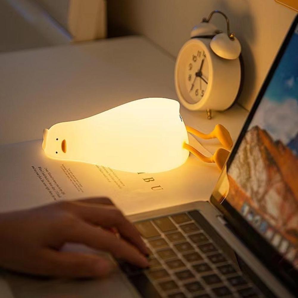 Перезаряжаемый силиконовый ночник для детей, креативная лампа для спальни и настольного декора, идеальный подарок для сна и снятия компрессии