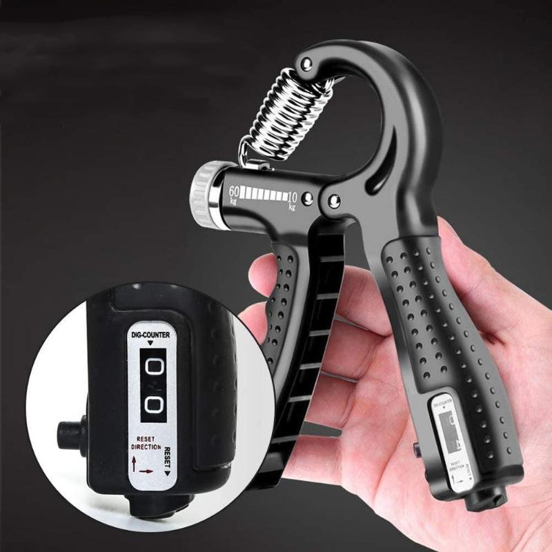 Тренажер для рук, 10-60 кг, регулируемый с функцией подсчета, тренажер для пальцев, тренажер для предплечий, устройство для тренировки рук, тренажер для рук, тренажер для пальцев