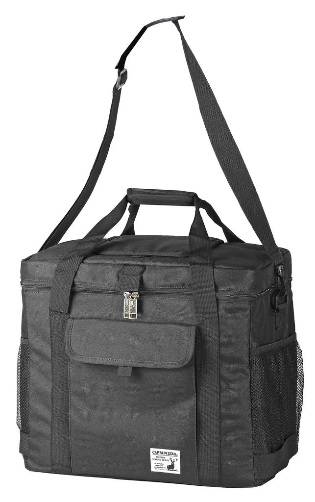 Captain Stag (CAPTAIN STAG) Super Cool Soft Cooler, Black, UE-567, 33L Capacity, Foldable for Storage