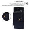 Zipper Wallet Case For Itel A48 Vision 1 Pro Blackview A100 A55 A50 Cubot X30 TCL 20 Pro Cover Flip PU Leather Holster Card Slot Lanyard Phone Bumper