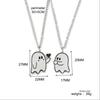 Halloween Couple Necklace Finger Heart Lover Neckchian Lovely Ghostes Pendant  Best Friend