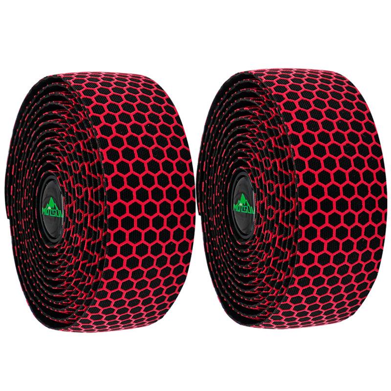 Professional Bicycle Handlebar Tape Cellular Anti-slip Shock Absorption Road Bike Handle Bar Tape With Plugs Bike Accessories
