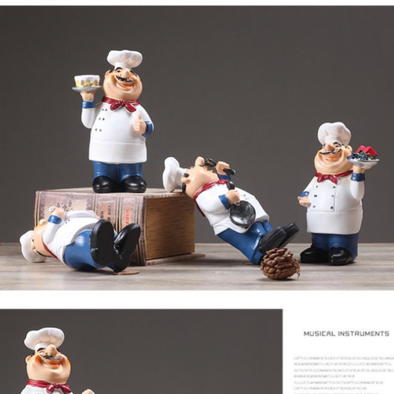 American Country Resin Creative Kitchen Restaurant Cake Shop Decoration Chef Character Craft Gift