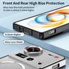 Irregular Alloy Frame Fosted Translucent MagSafe Phone Case