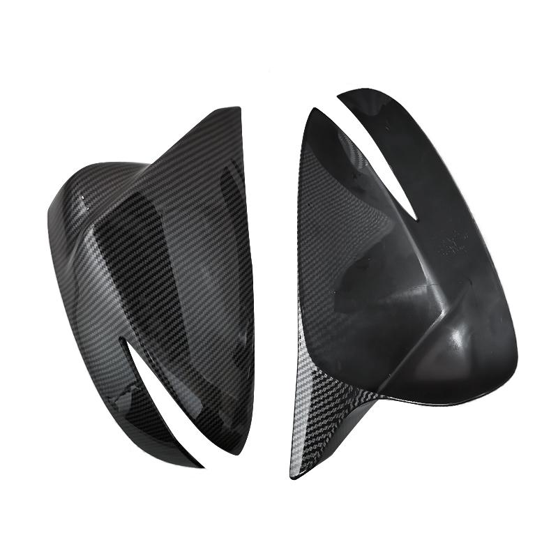 1 пара боковых крышек зеркал заднего вида с бычьим рогом, черные карбоновые, для Mazda CX-5 2015 2016 CX-4 CX-3 2016 2017 2018