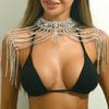 Fashionable Punk Metal Rhinestones Shoulder Chain Body Chain Shoulder Chain Jewelry For Beach Weddings Evening Event