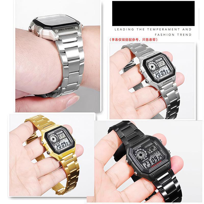 Обновленный полностью металлический корпус Модный Для Casio AE1200 комплект для модификации Модифицированный 3299 AE-1200 рамка ремешок нержавеющая сталь Аксессуары для ремешка часов