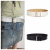 Korean Style Women Wide Belt Y2k Western Cowboy Belt Personalized PU Leather Waistband  Women