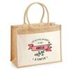 Sac de plage - PLANETEE - Jute avec poche « Les Affaires d'une Amélie d'Enfer » - Coton - Multicolore - 43x33 cm