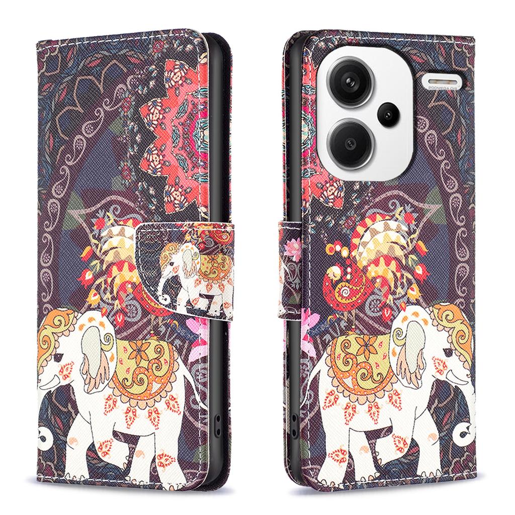 For Xiaomi Redmi Note 13 Pro+ 5G Case Wallet Leather Cover Pattern Printing