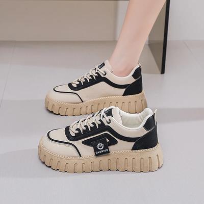 Модная перфорированная экокожа Туфли на высоком каблуке для женщин Большие кроссовки Темно-синие туфли Спортивные Недорогие Самые продаваемые Кроссовки