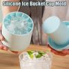 Силиконовая форма для ведра для льда, круглая форма для ведра для льда, форма для чашки, холодильника, замораживателя льда, пищевая силиконовая форма для кубиков льда для вечеринки, барной посуды