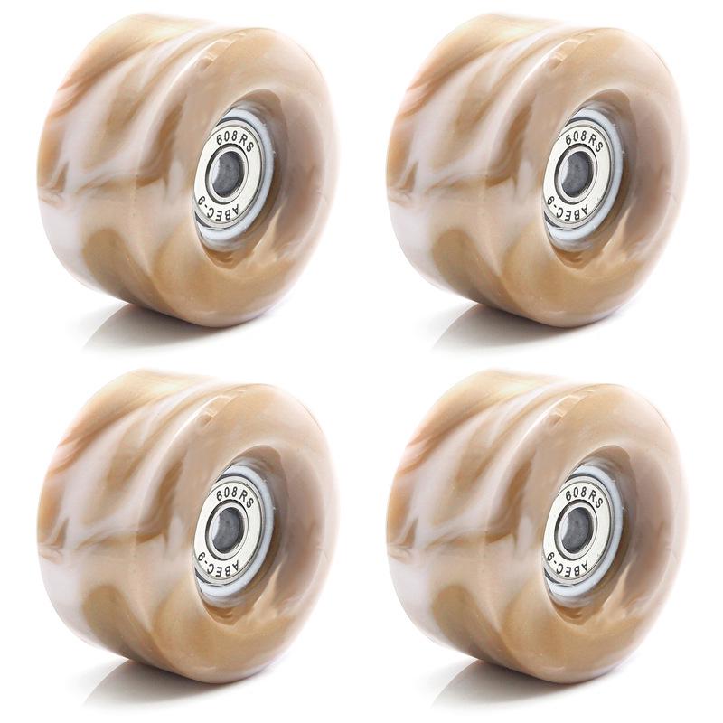 В наличии Двухрядные роликовые коньки с полиуретановыми колесами – Несветящиеся четырехколесные коньки