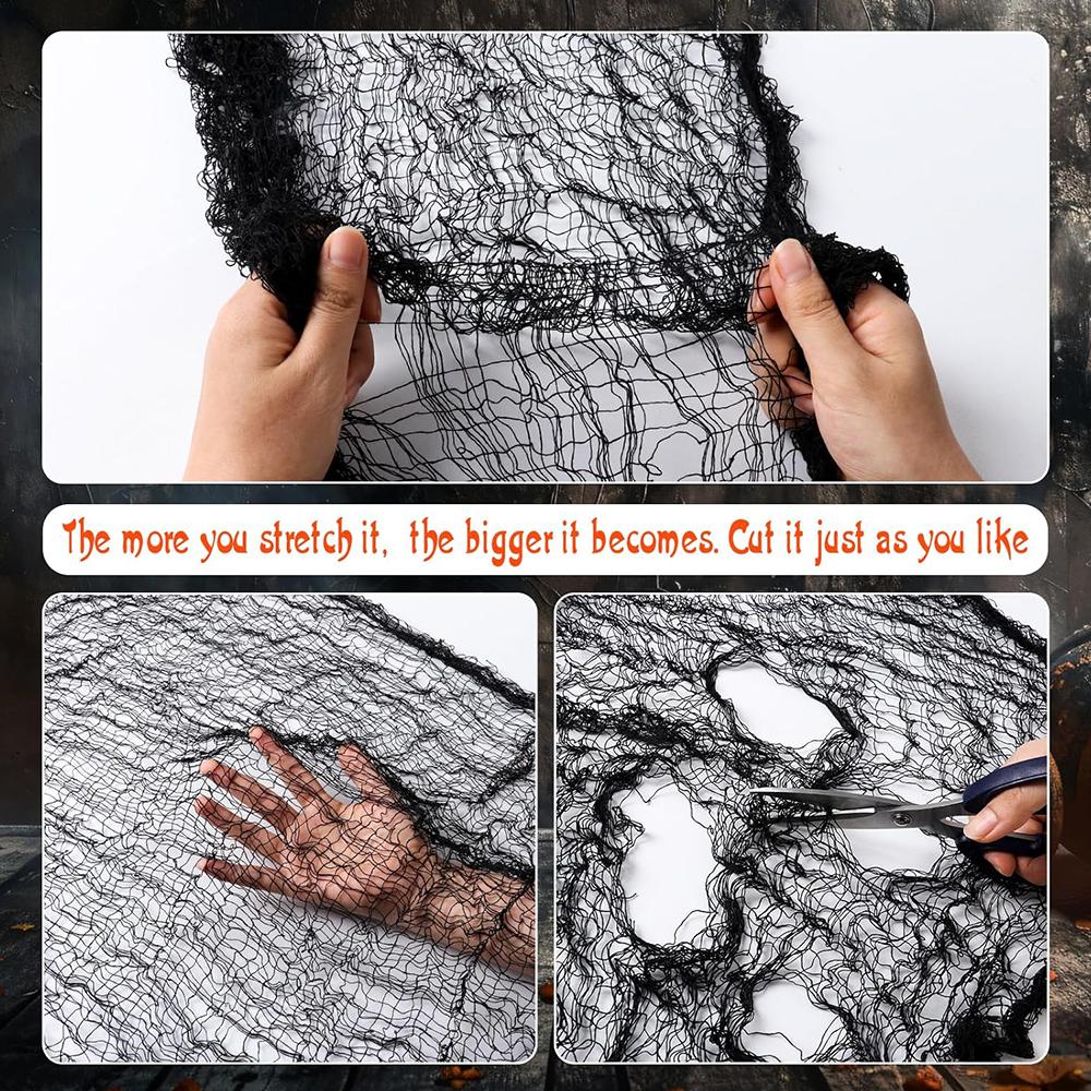 6 шт. Хэллоуинская жуткая марлевая ткань для украшения дома и двора 76x 183см/30дюймовx72дюйма