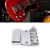 Басовый бридж Luocute для 18-мм сборки седел из цинкового сплава Rickenbacker, 4-струнный, регулируемый, хромированный