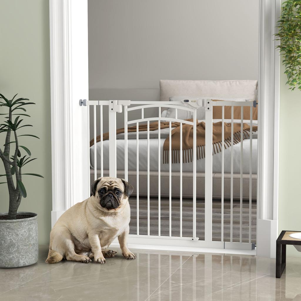 Pressure Fit Stair Gate, Dog Gate w/ Auto Closing Door for Small, Medium Dog, Easy Installation, for Width 74 to 100cm