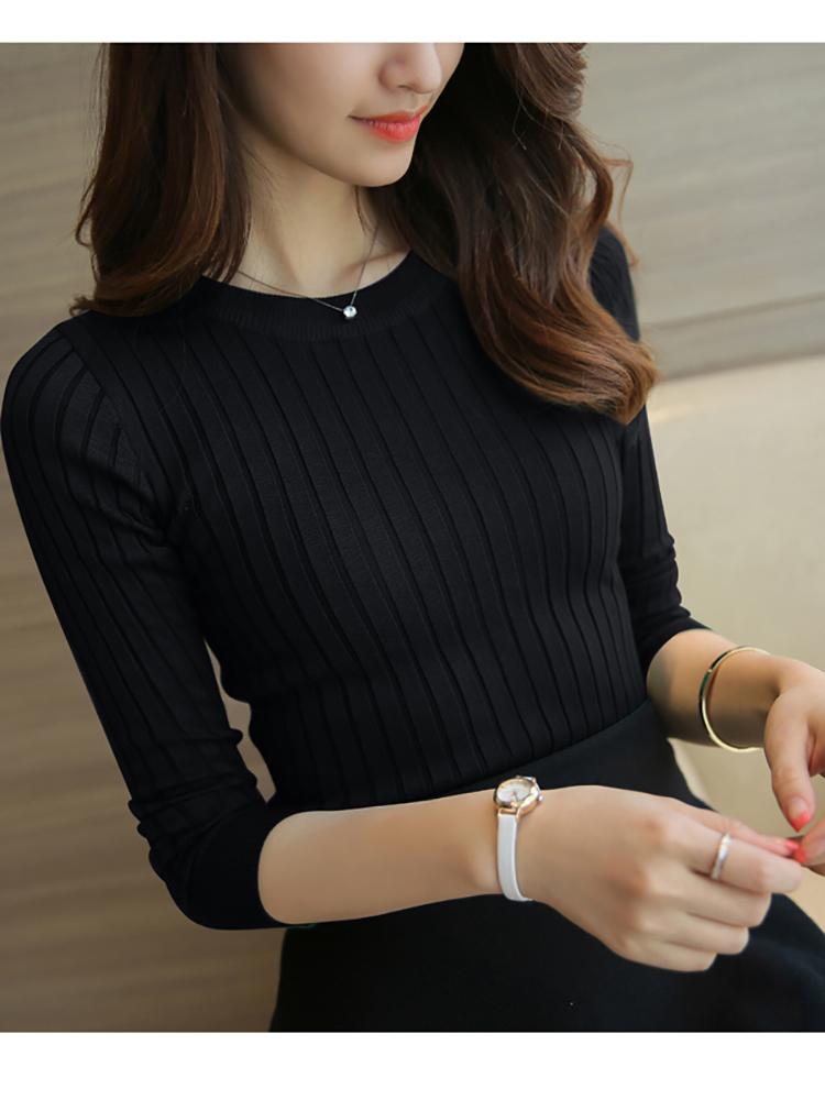 Women Sweater High Elastic Solid Turtleneck Fashion Sweater Women Slim Sexy Hight Bottoming Knitted Pullovers