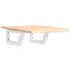 Washbasin Top with Mounting Bracket Steel and Solid Oak Wood