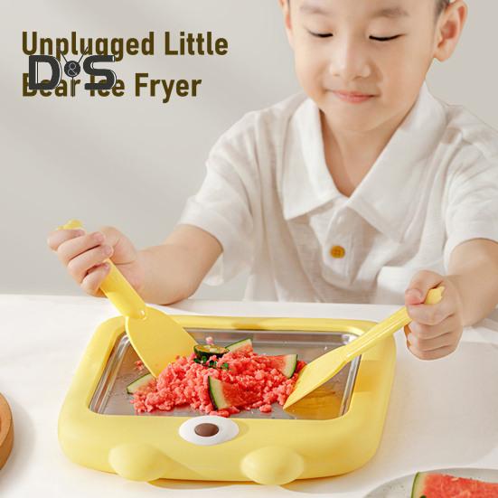 Ручная машина для приготовления мороженого, неэлектрическая машина для приготовления йогурта и щербета со скребком, портативный инструмент для приготовления десертов для детей и семейного отдыха, экологически чистый