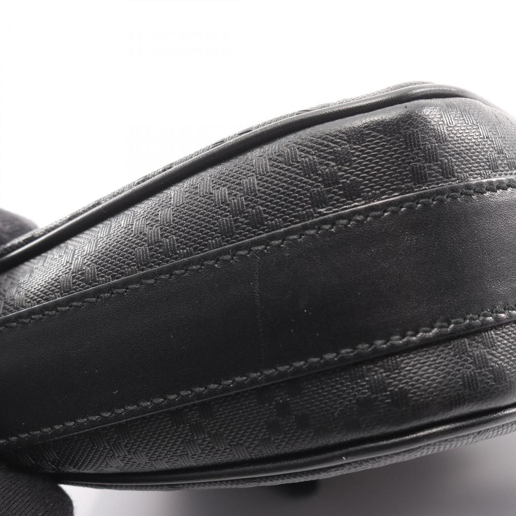 Used GUCCI Diamante Shoulder Bag 201448 PVC coated canvas leather Black Used Women
