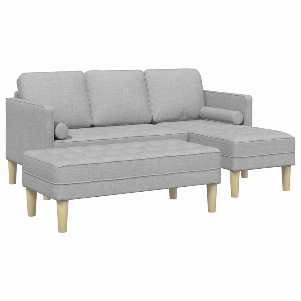 Sofa Set 2 pcs Cloud Grey 173 x 131 x 67 cm Polyester