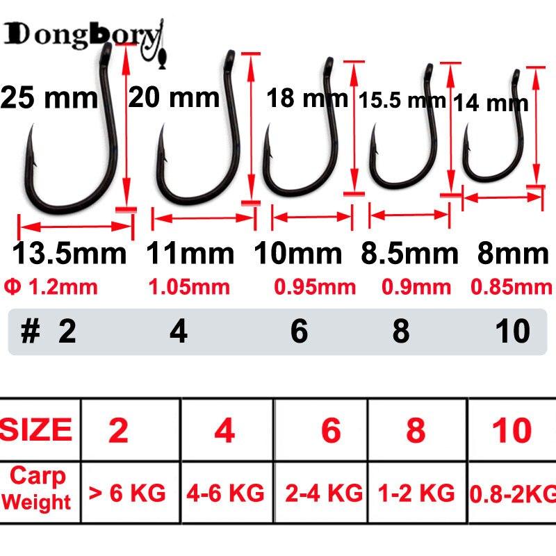 50 шт., 50 шт., крючок для ловли карпа с тефлоновым покрытием, крючок для ловли карпа, крючок Kaptor, углеродистая сталь Choddy, черный микро-голый крючок с вывернутым ушком, карповый крючок