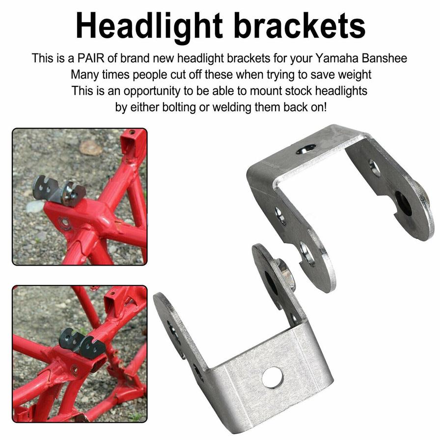 2X Headlight Mounting Bracket Steel For Yamaha Banshee Warrior Wolverine 1987-06