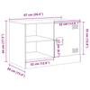 TV Cabinets (2 pcs) White 67 x 39 x 44 cm Steel