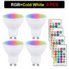 Светодиодная лампа RGB GU10 10 Вт переменного тока 85-265 В с дистанционным управлением, прожектор, цветная лампа с регулируемой яркостью для украшения гостиной, спальни