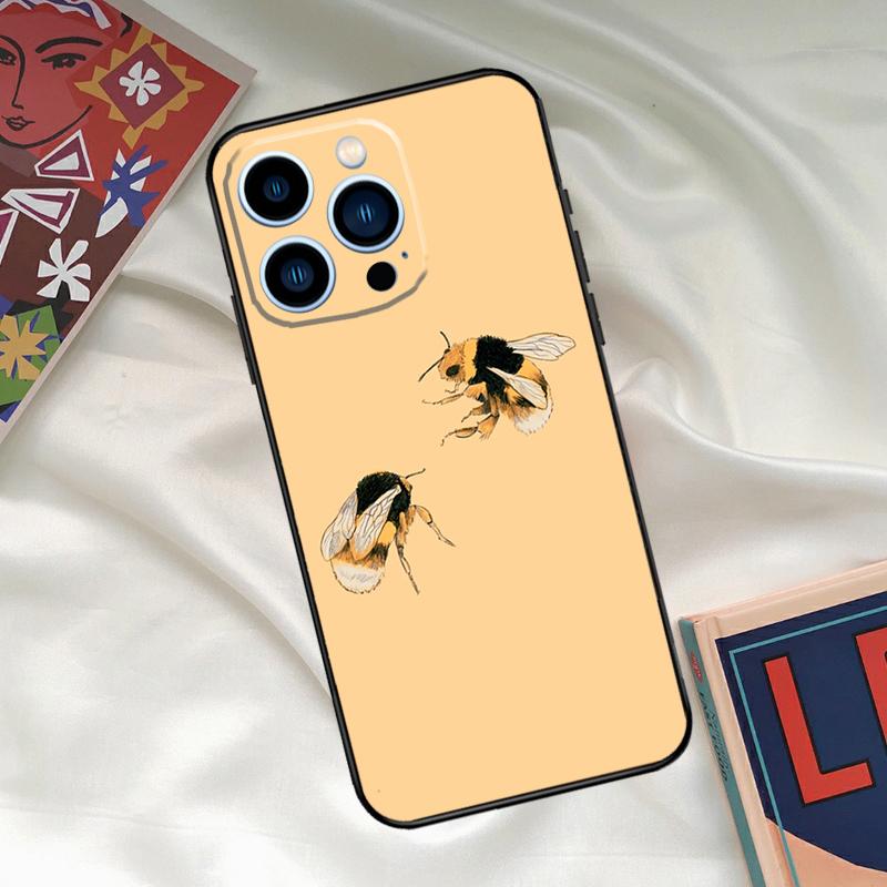 Чехол для телефона с рисунком пчелы для iPhone 16 15 14 13 12 11 17 Pro Max 15 16 Plus 12 Mini 16e 17 Air Funda Cover