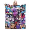Плед с изображением Салли Фейс из аниме Sally Face, очень теплый, забавный, мягкий, для студентов, для домашнего декора, фланелевое покрывало на кровать.