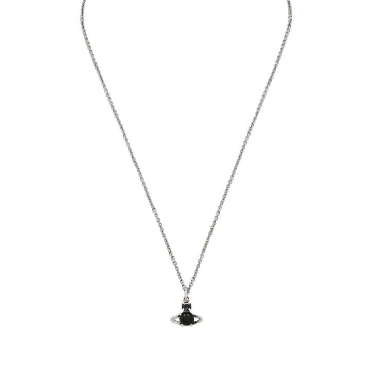 Vivienne Westwood Necklaces Men's Silver/Black Diamond 630203A8-02Q139