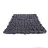 Knitted Chunky Plush Sofa BLANKET Warm Soft Super Big Bulky (Grey 60 * 60cm / 23.6 * 23.6in)