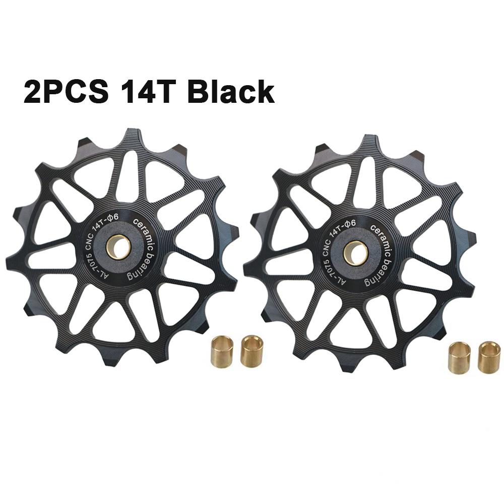 2pcs 12T 14T Bike Ceramic Bearing Rear Derailleur Pulley Guide Roller Idler For SHIMANO SRAM DEORE GX Jockey Wheel Bicycle Parts