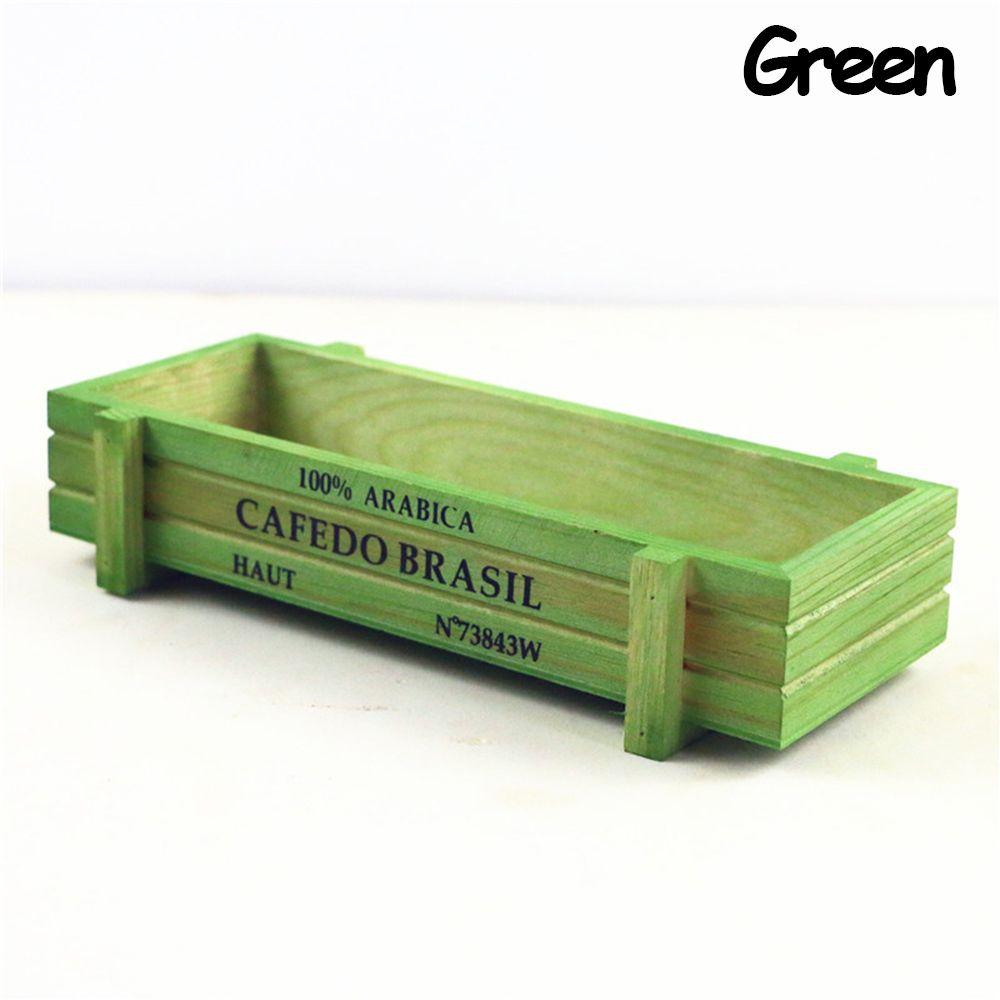 Garden Decor Decorative Pots Wood Flowerpot Rectangle Vase Vintage Crates Succulent Boxes