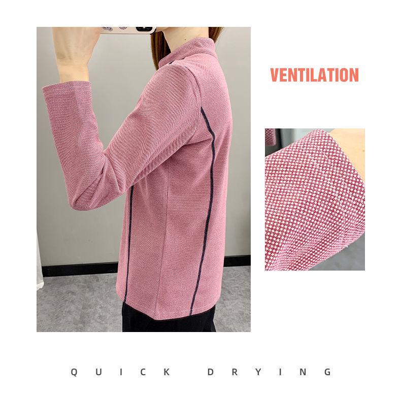 Женский эластичный флисовый свитшот большого размера со стойкой для осени/зимы - быстросохнущий, дышащий, толстый и теплый.