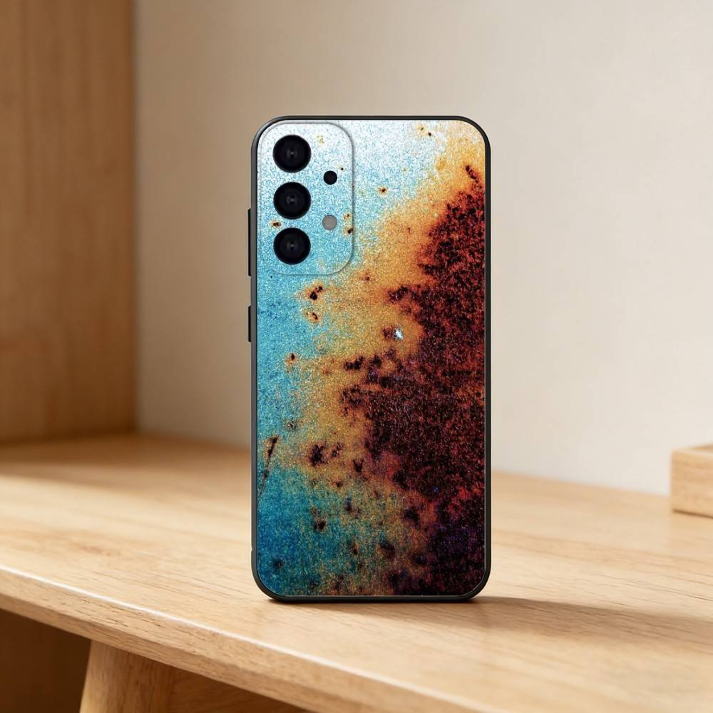 Retro Rust D-Design Phone Case For Samsung S25,S24,S21,S22,S23,S30,Ultra,S20,Plus,Fe,Lite Black Shell