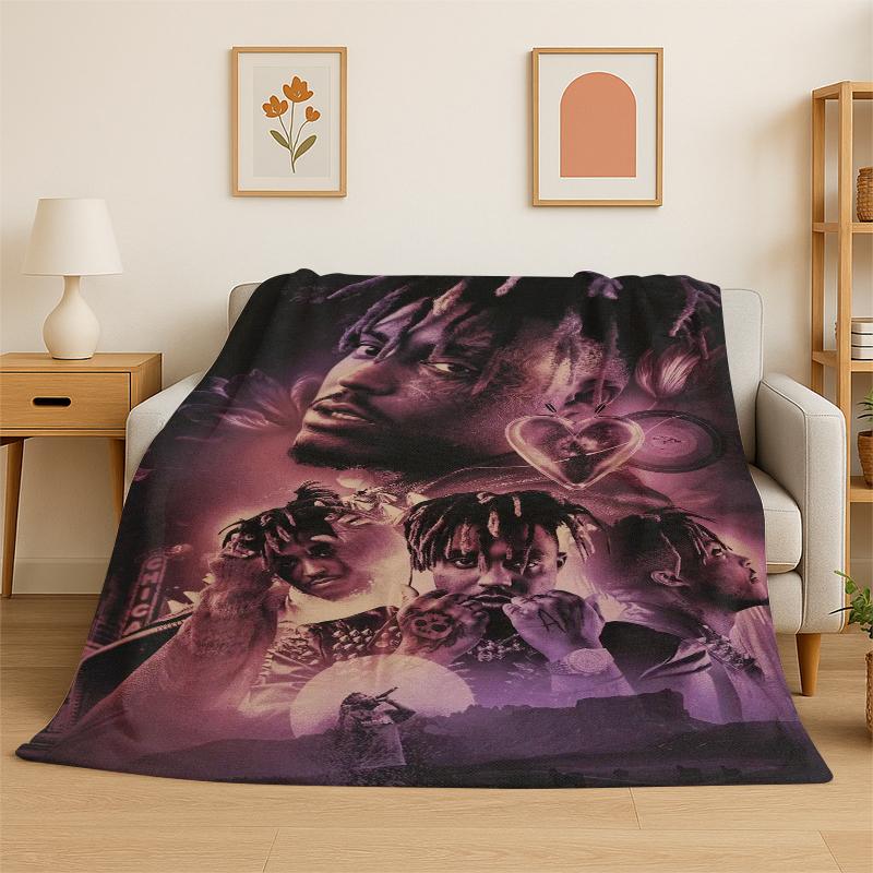 Ретро Juice WRLD 999 Легенда Рэпер Звезда Фланелевое одеяло Мягкое теплое плед для спальни гостиной кровати путешествий кемпинга