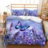 Beautiful Butterfly Duvet Cover Set Twin King Size,Butterfly Floral Print Bedding Set For Girls Women,Boho Style Comforter Cover