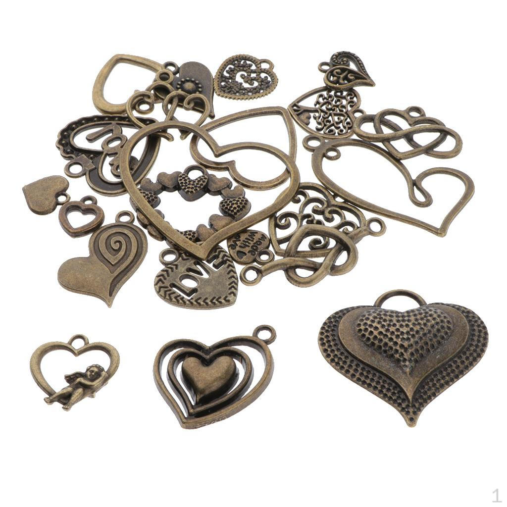 22 шт. смешанные бронзовые подвески-подвески для изготовления ювелирных изделий