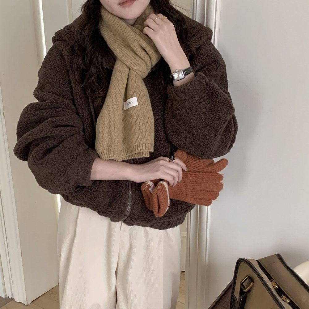 Woolen Cross Scarf Thicken Neckerchief Neckerchief Wrap Neck Warmer Women