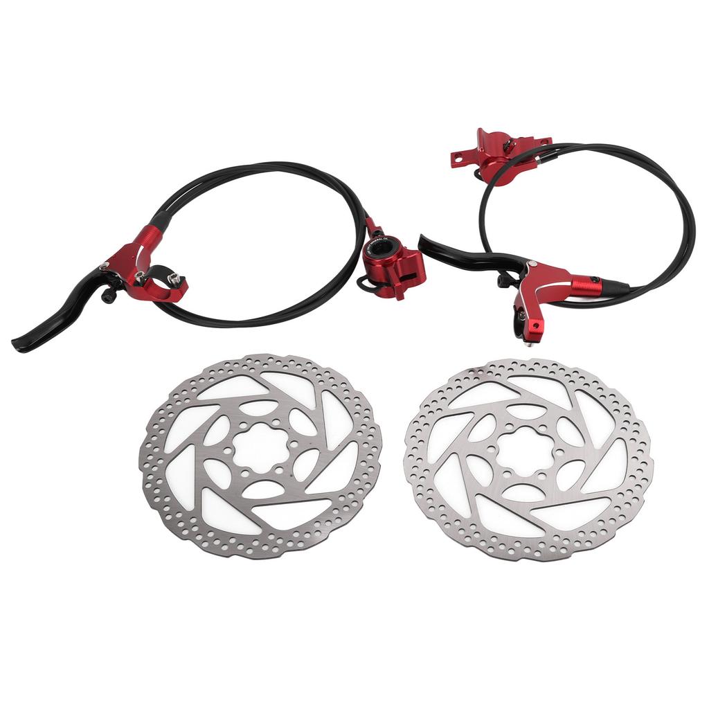 Комплект дисковых тормозов для велосипеда, малошумные, быстроохлаждающиеся, алюминиевые дисковые тормоза для горного велосипедаRed