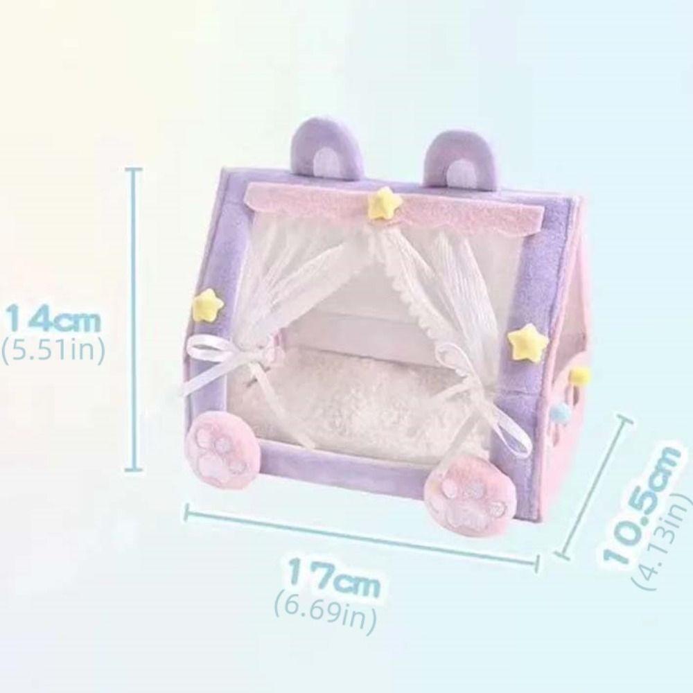 Scene Model Doll Tent Desktop Ornaments Doll Sleeping Bed Kids Toy Cotton Doll Bed Plush Toy